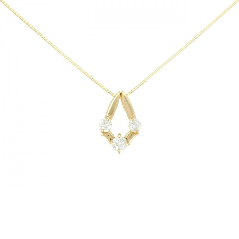 K18YG 2WAY Dây chuyền kim cương 0.30CT - Hàng hiệu Chính hãng 861381