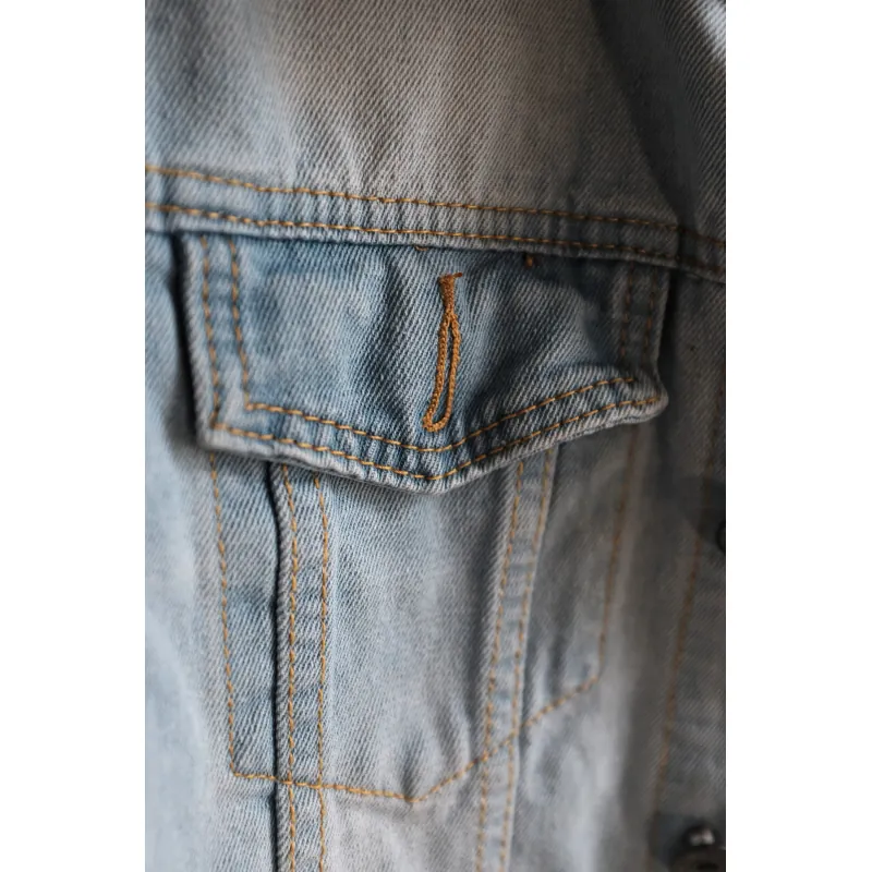 Áo Khoác Jean Nam, in hình Superman độc đáo sau lưng 701738