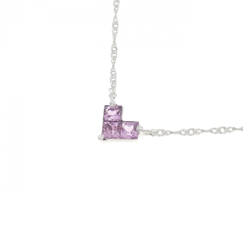 K18WG Dây chuyền hình trái tim Sapphire 0.30CT - Hàng hiệu Chính hãng 867772