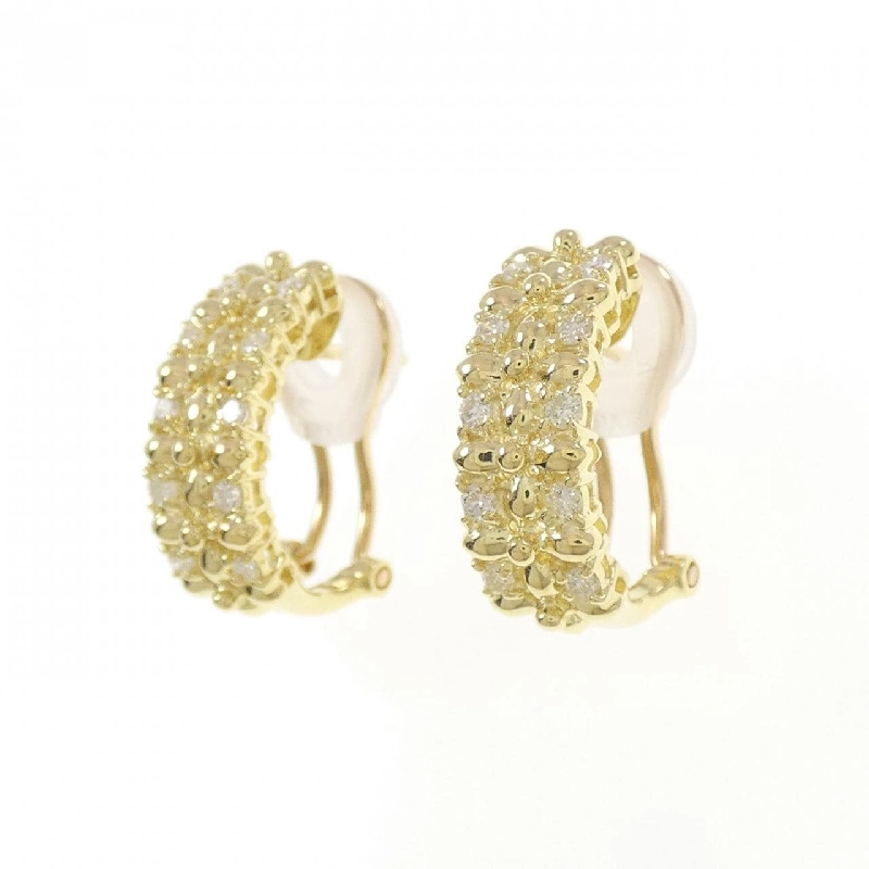 K18YG Bông tai/Khuyên tai kim cương 0.30CT - Hàng hiệu Chính hãng 870410