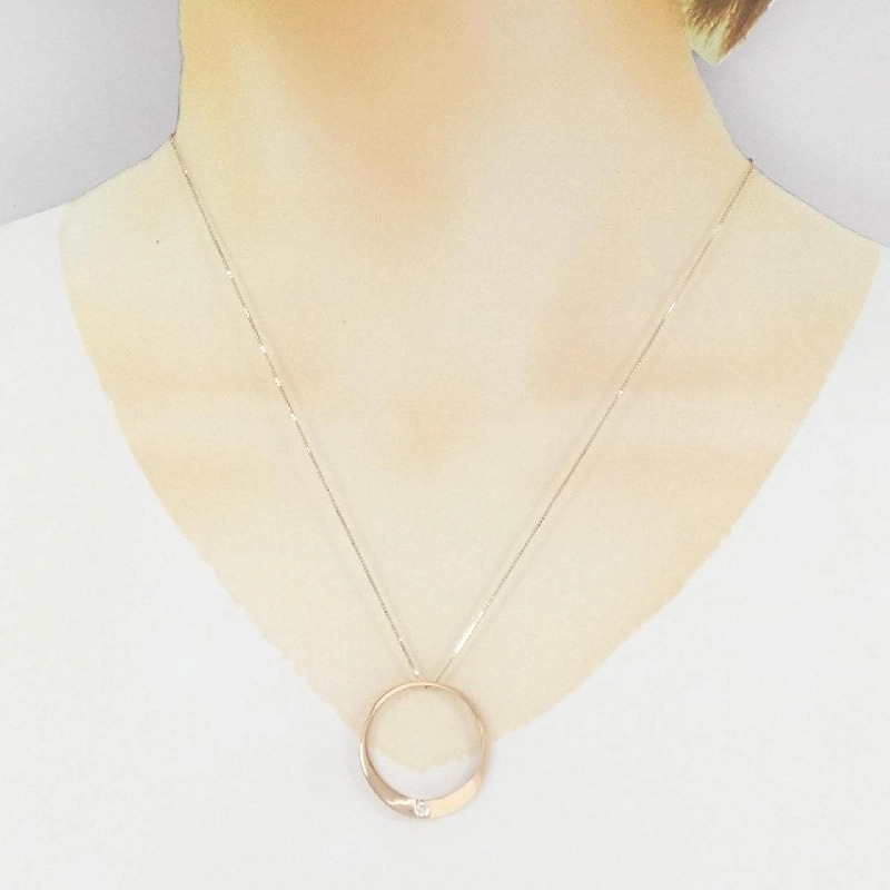 K18PG Dây chuyền kim cương 0.115CT - Hàng hiệu Chính hãng 860334