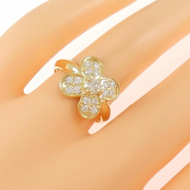 Nhẫn kim cương hoa K18YG 0.50CT 667865