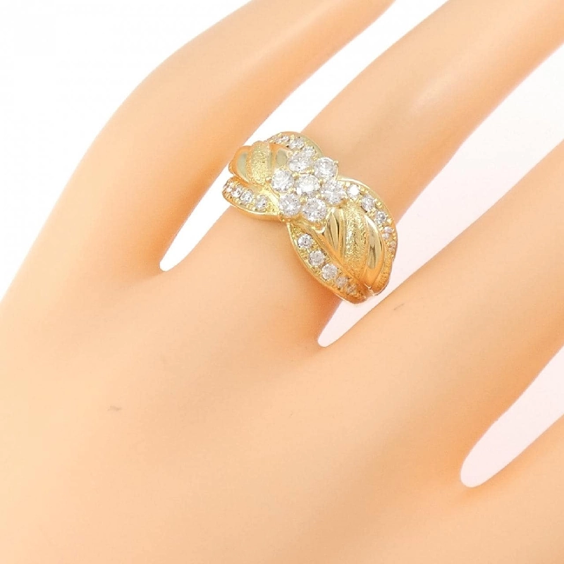 Nhẫn kim cương hoa K18YG 0.71CT - Hàng hiệu Authentic 847192
