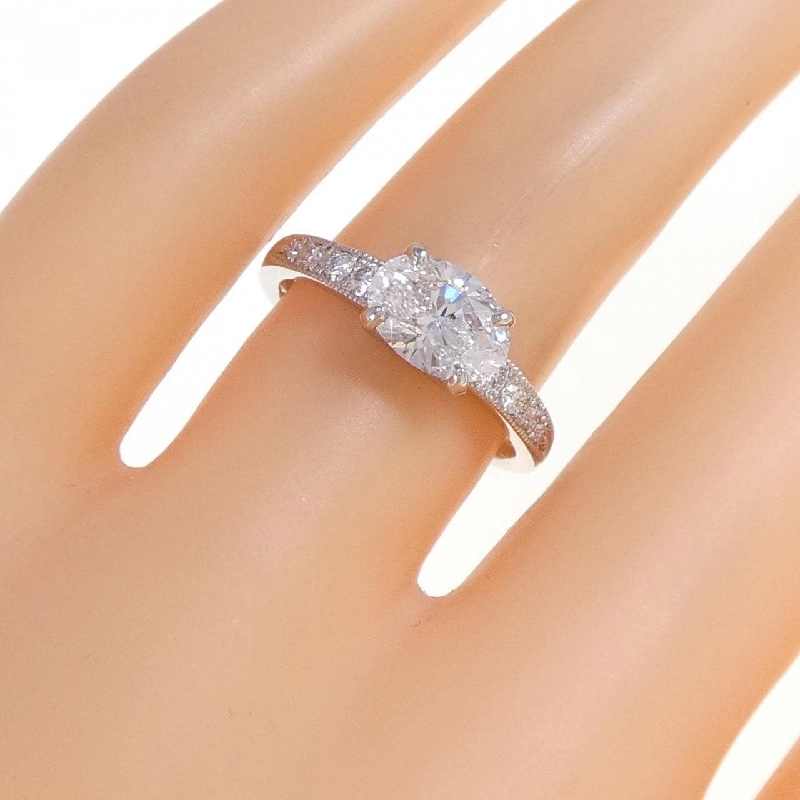 Nhẫn kim cương PT900 1.122CT D SI2 cắt oval - Hàng hiệu Authentic 873732
