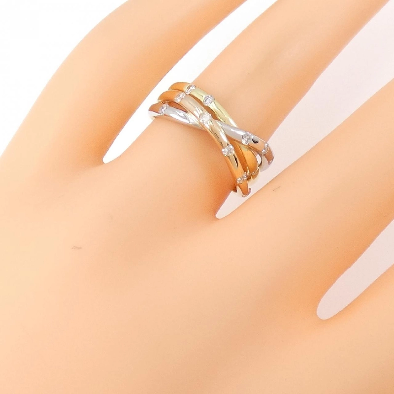 Nhẫn kim cương K18YG/PT900/K18PG 0.30CT 671813