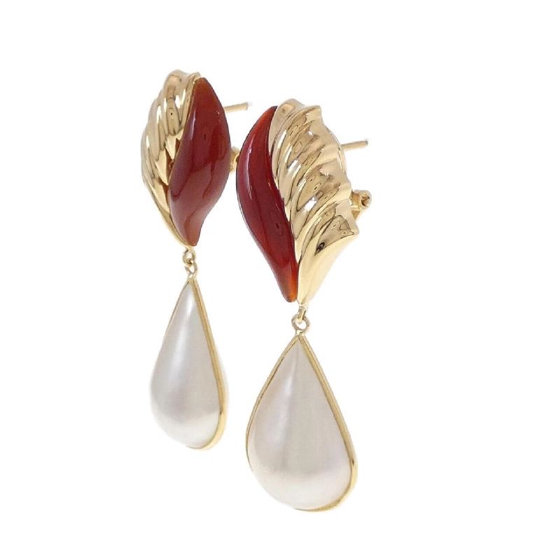 K18YG Mabe Pearl Earrings - Hàng hiệu Authentic 868808