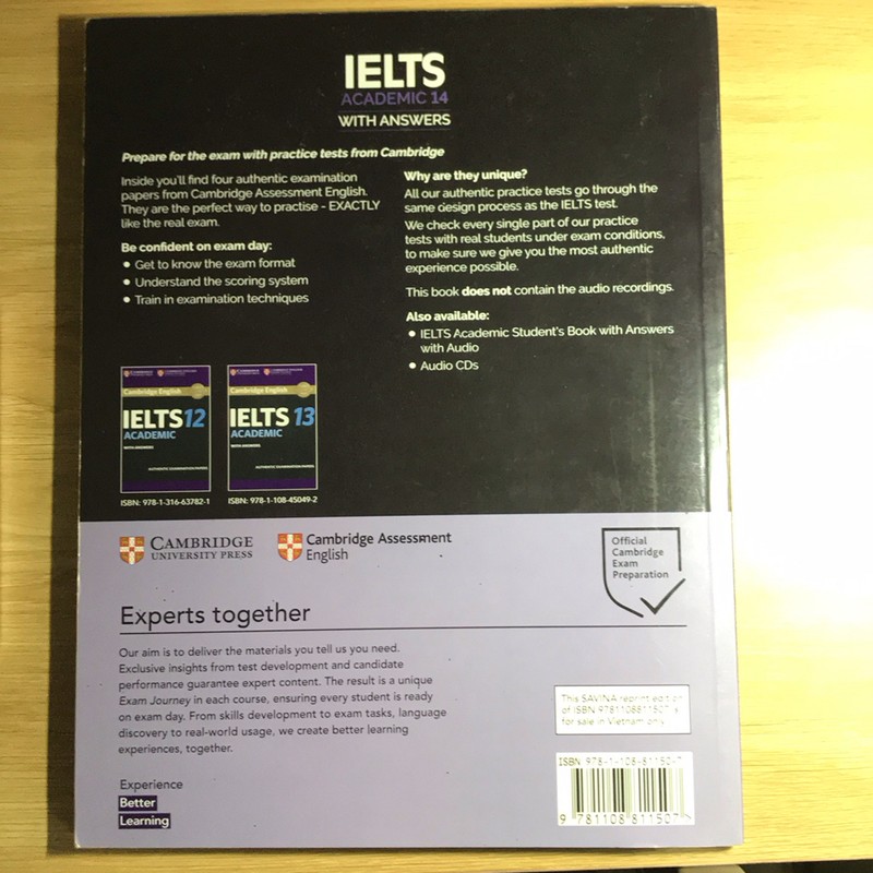 Sách IELTS Academic 14 with answers mới mua 144503