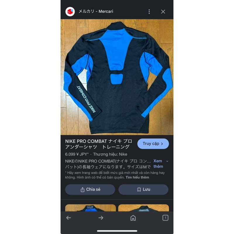 Áo giữ nhiệt dài tay Nike Pro COMBAT 381311