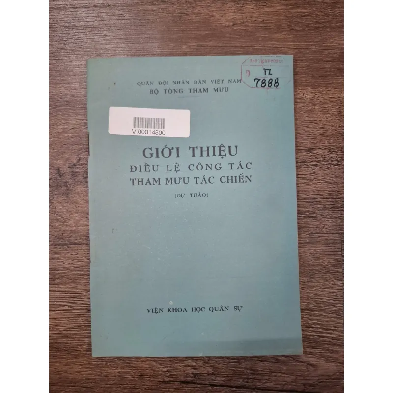 GIỚI THIỆU ĐIỀU LỆ CÔNG TÁC THAM MƯU TÁC CHIẾN (DỰ THẢO) 727536