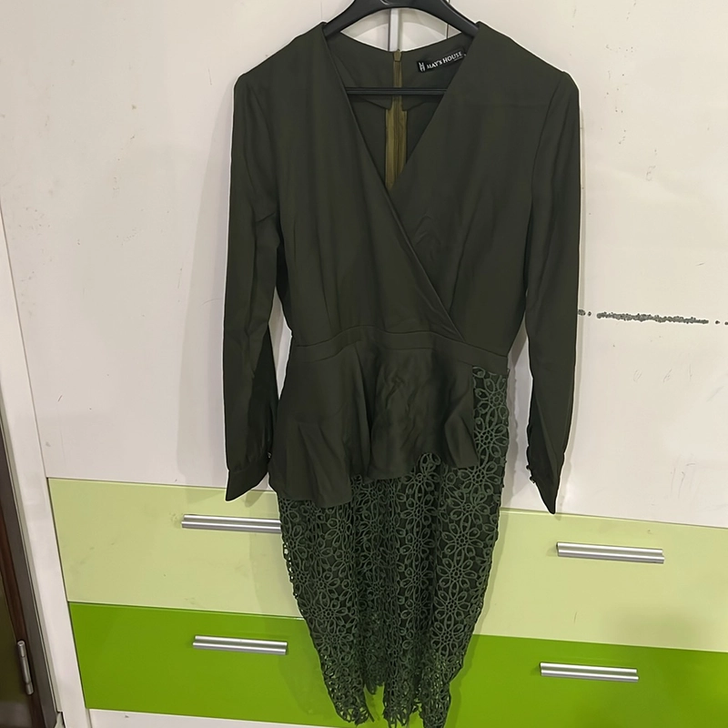 Đầm peplum xanh rêu May’s house 507952