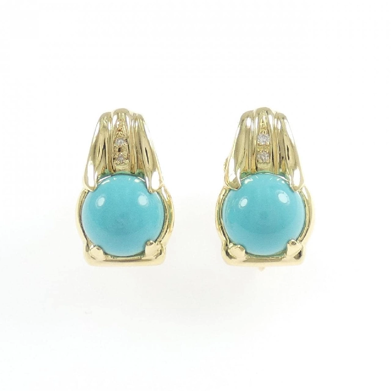 K18YG Turquoise Bông tai - Hàng hiệu Chính hãng 872748