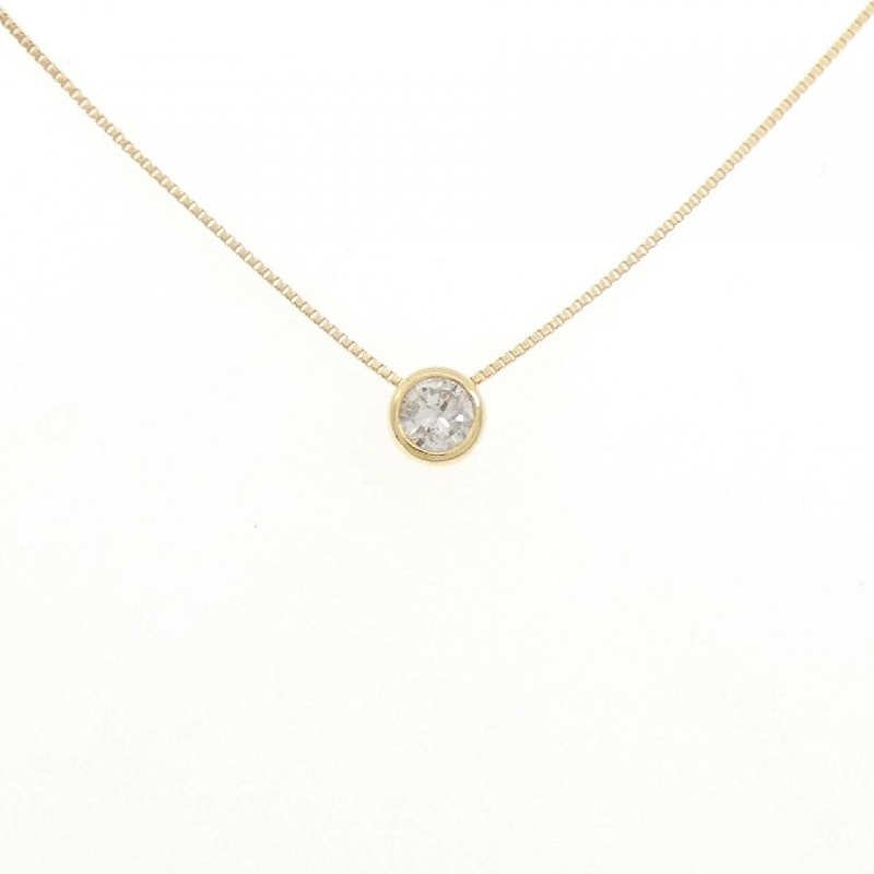 K18YG Solitaire Diamond Necklace 0.210CT - Hàng hiệu Authentic 859687
