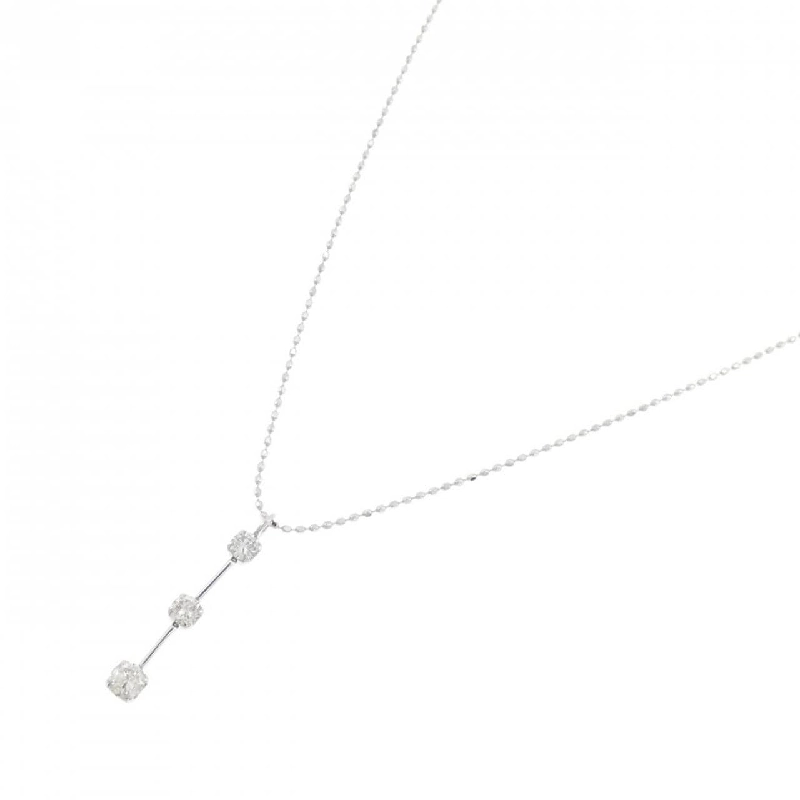 K18WG Dây chuyền kim cương ba viên 0.30CT - Hàng hiệu Chính hãng 863296