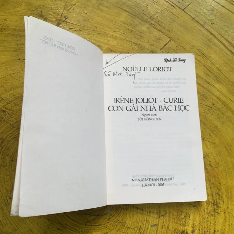 IRENE JOLIOT- CURIE CON GÁI NHÀ BÁC HỌC- NOELLE LORIOT 745391