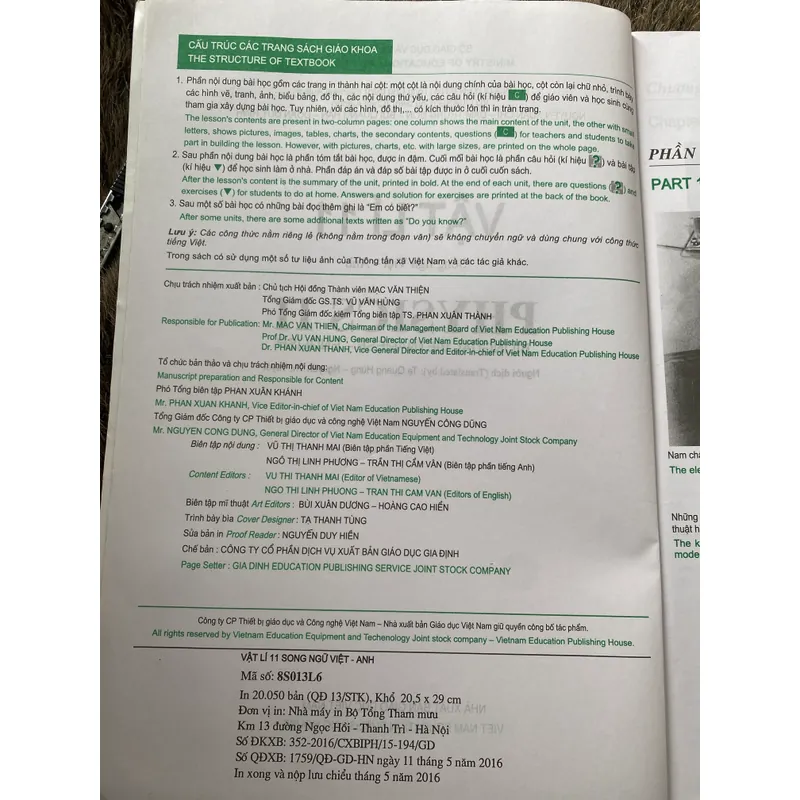 (Song ngữ) Vật Lí 11 song ngữ Việt Anh 603170