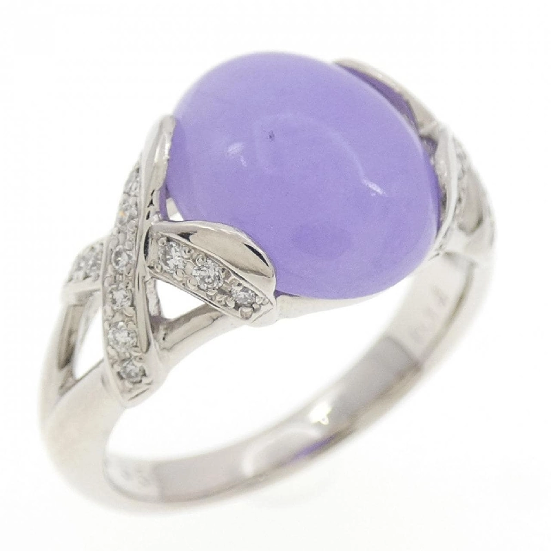 Nhẫn PT900 Ngọc Bích Tím 3.58CT - Hàng hiệu Chính hãng 852482