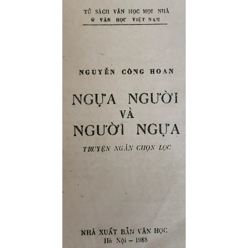 Truyện ngắn của Nguyễn Công Hoan - "Ngựa người và người ngựa" 708028
