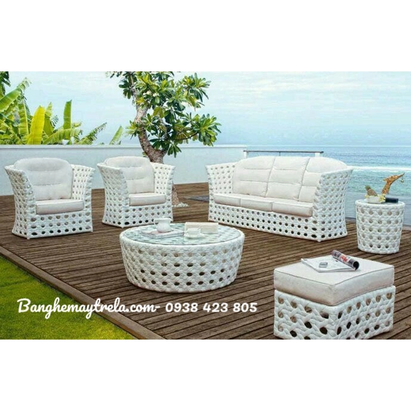 Bàn ghế sofa giả mây 469707