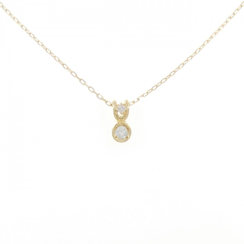 K18YG Dây chuyền kim cương 0.10CT - Hàng hiệu Chính hãng 860601