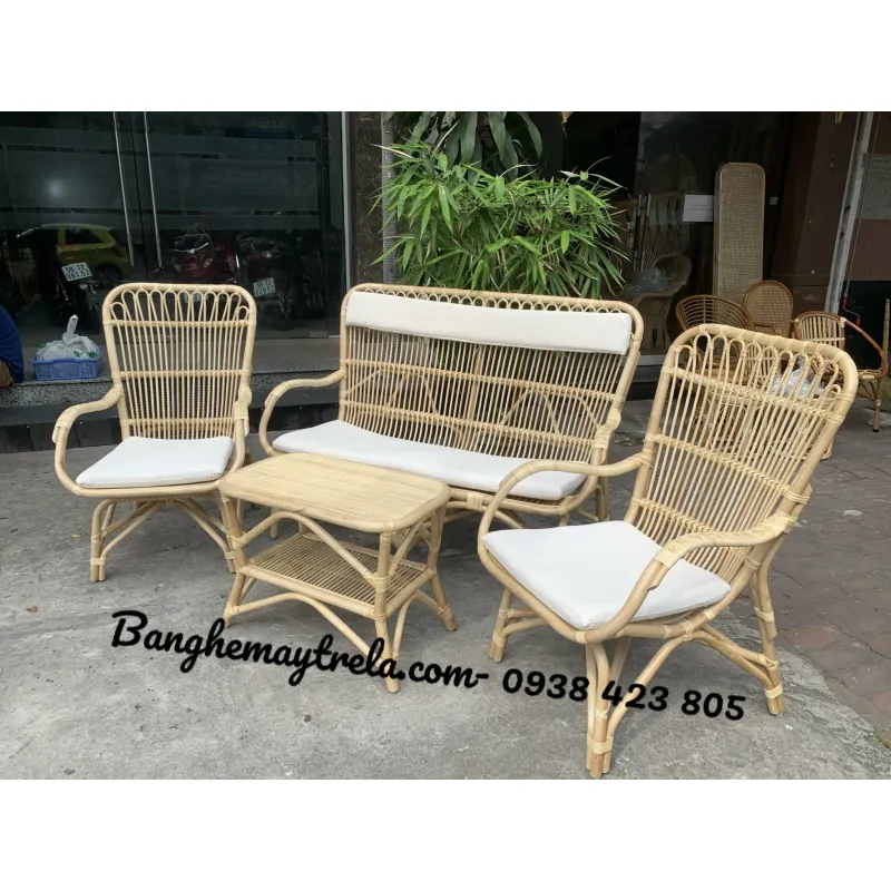 Bàn ghế mây tre đan 712100