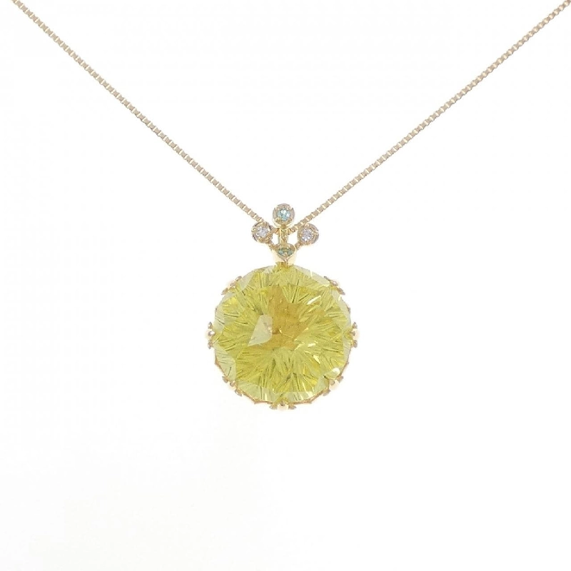 K18YG Đá màu Dây chuyền - Hàng hiệu Chính hãng 858262