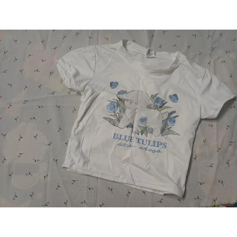 ÁO CROPTOP NỮ HỌA TIẾT DỄ THƯƠNG 739069