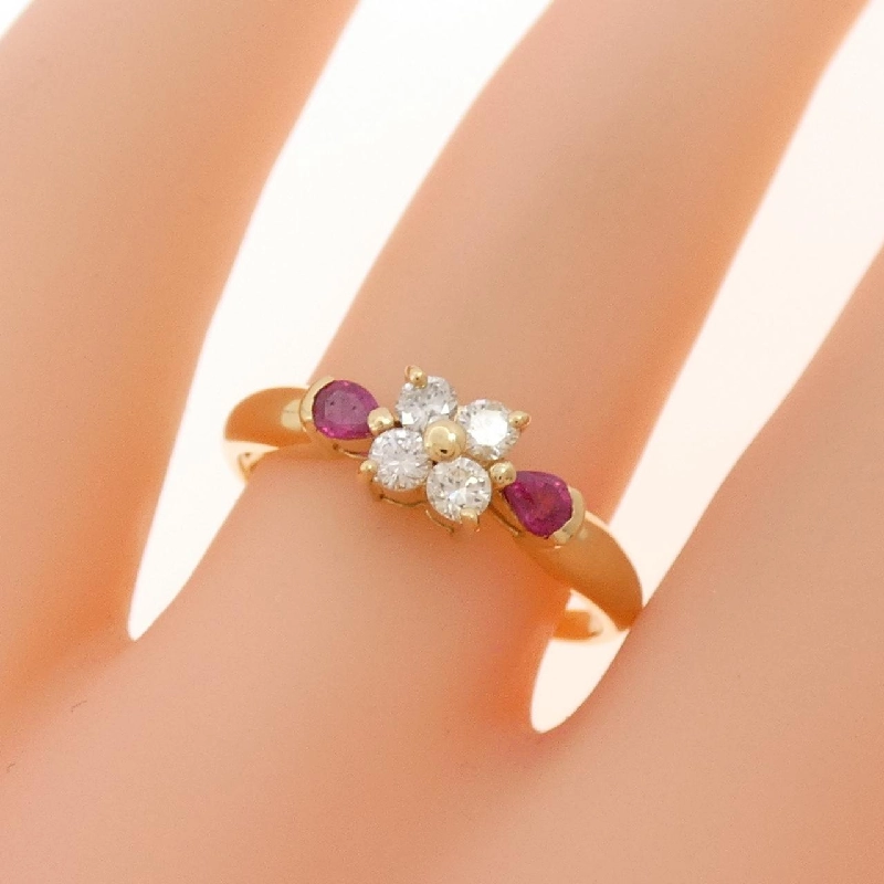 Nhẫn Ruby Hoa K18YG 0.18CT - Hàng hiệu Chính hãng 853794