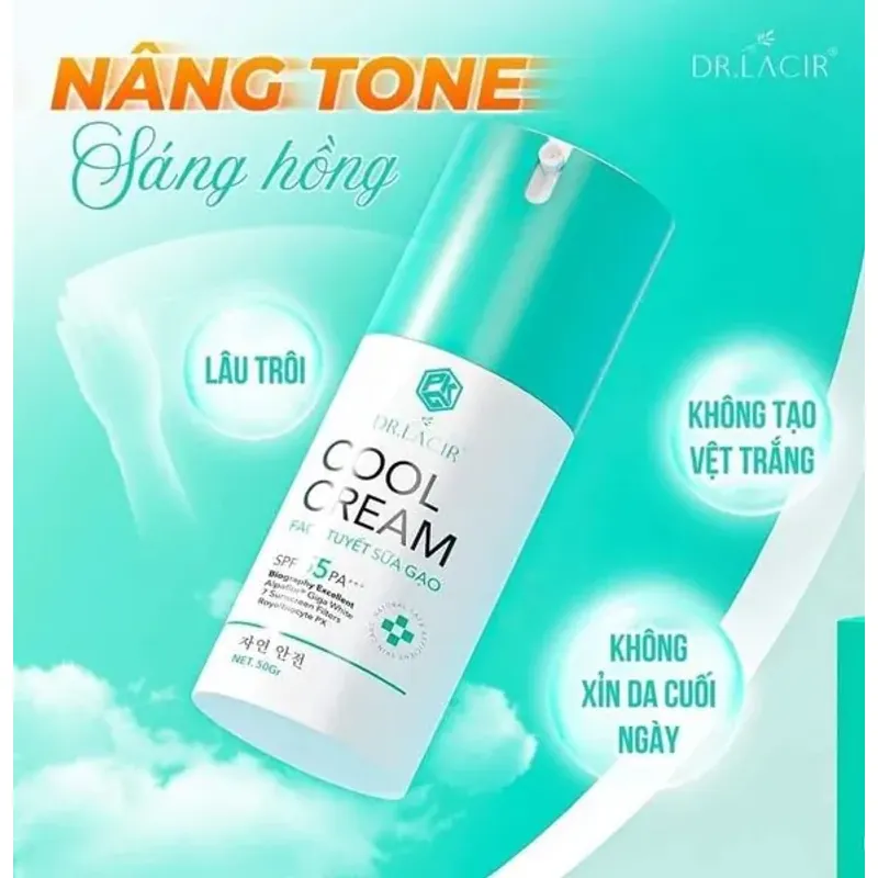 Kem Dưỡng Da, Chống Nắng Dr.Lacir Cool Cream Face Tuyết Sữa Gạo- kèm quà tặng 600914