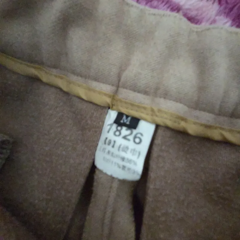 Quần bêggi dạ cạp trun sau ghi vàng hơi sang tông sậm 740031