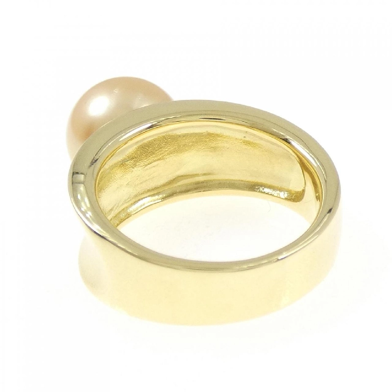 Nhẫn ngọc trai trắng K18YG 10mm - Hàng hiệu Authentic 851161