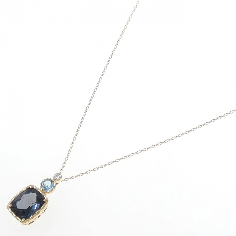 K18YG Blue Topaz Necklace - Hàng hiệu Authentic 858423