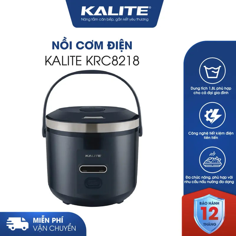 Nồi cơm điện KALITE KRC8218 đa chức năng nấu 1,8L 585915