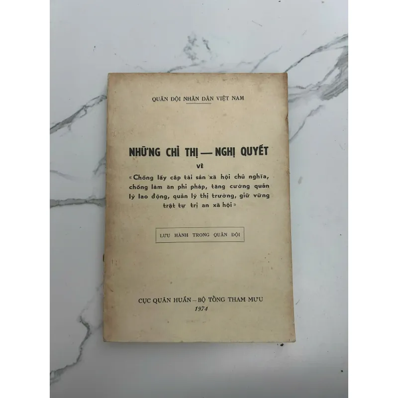 Những chỉ thị — Nghị quyết (Quân đội nhân dân Việt Nam, 1974) 989899