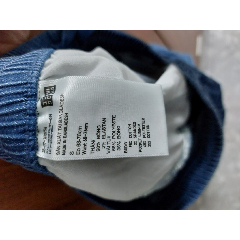 Quần Jean nam Uniqlo - Quần ống suông dài đến mắt cá 15931