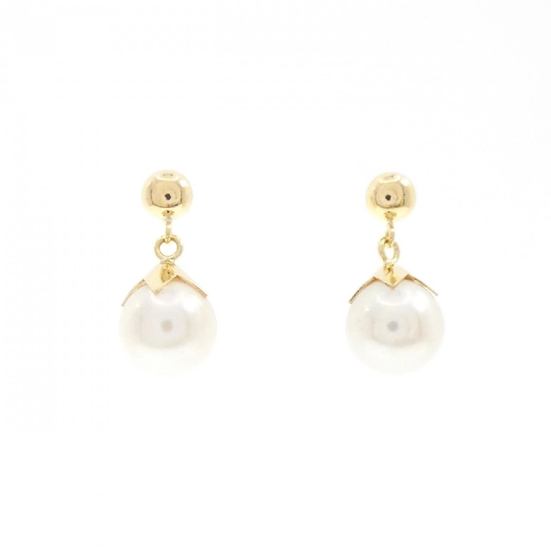 K18YG Bông tai ngọc trai Akoya 7.3mm - Hàng hiệu Chính hãng 874660