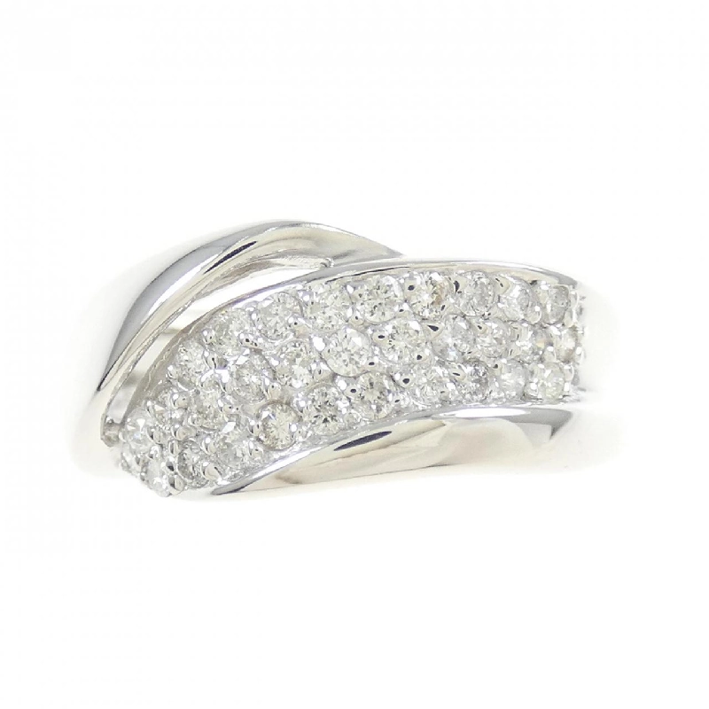 Nhẫn kim cương Pavé K18WG 0.43CT 671883