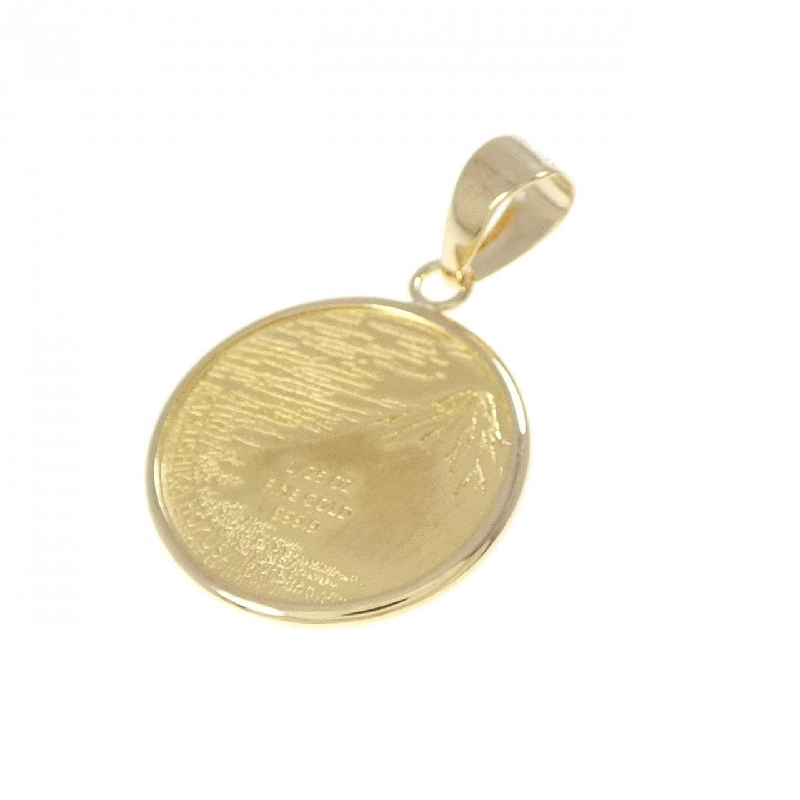 K18YG(枠) Mặt dây chuyền đồng xu - Hàng hiệu Authentic 869811