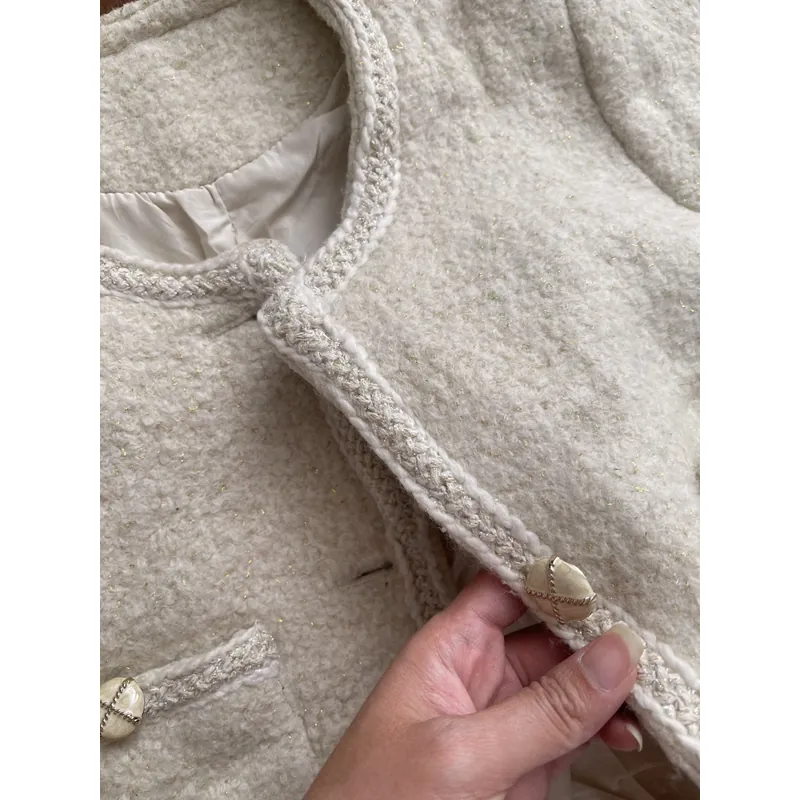 Áo dạ trắng ngà 702964