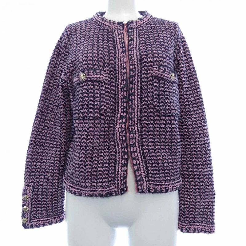 【Mã giảm giá】Áo khoác không cổ CHANEL 641459