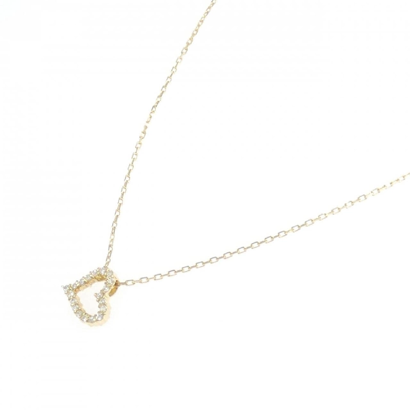 K18YG Dây chuyền kim cương hình trái tim - Hàng hiệu Chính hãng 861333