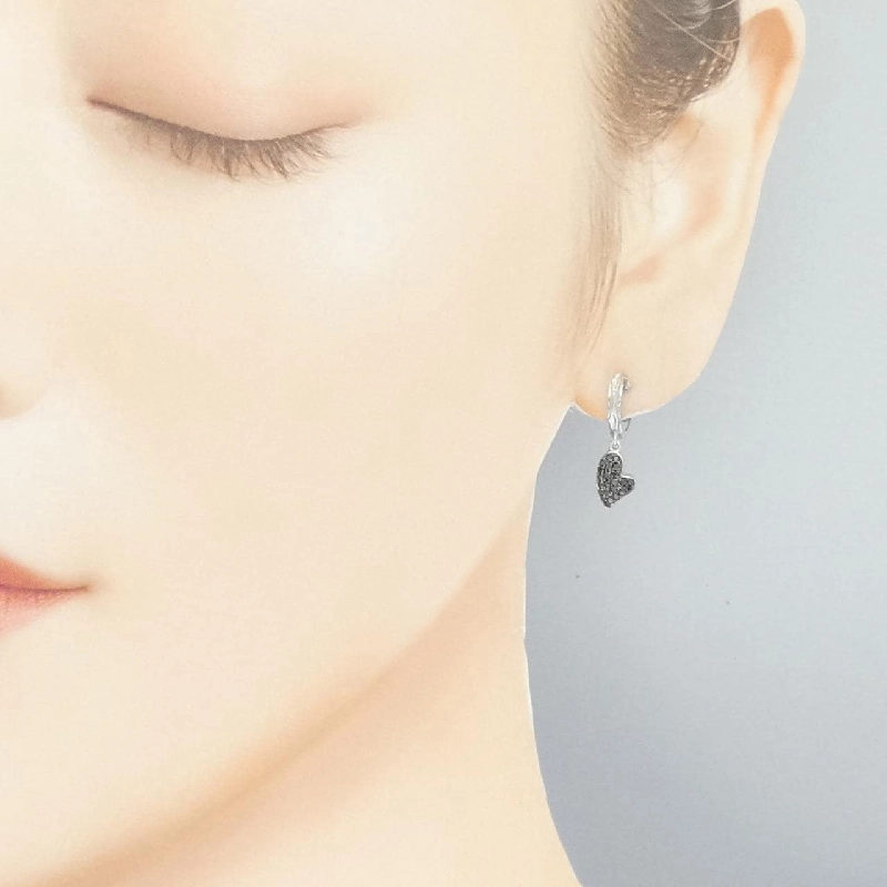 K18WG/K18BG Bông tai kim cương hình trái tim 0.30CT - Hàng hiệu Chính hãng 867371