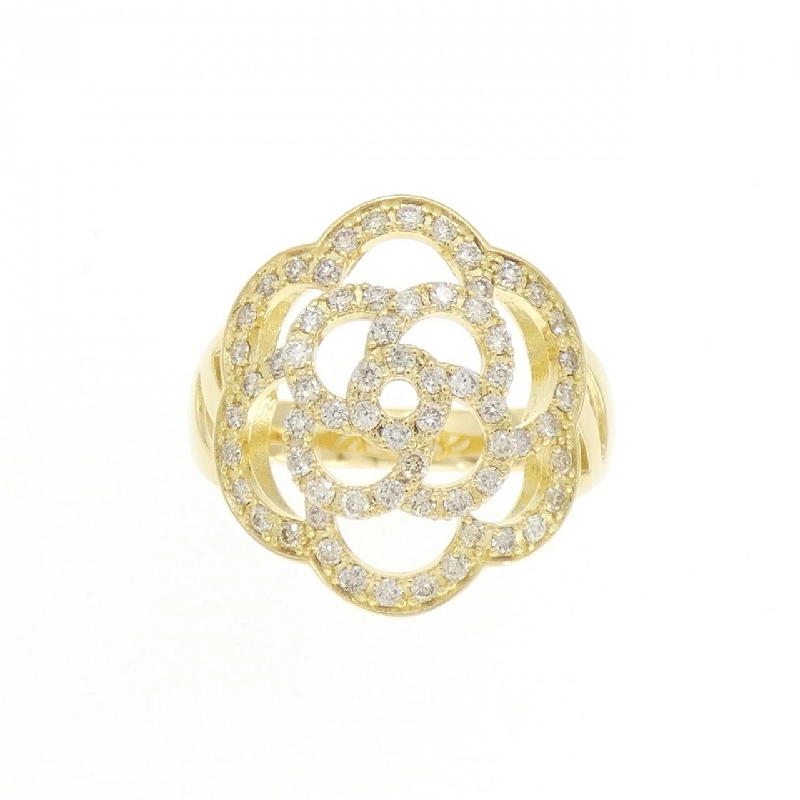 Nhẫn kim cương hoa K18YG 0.40CT 673213