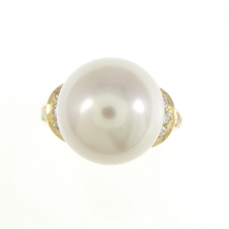 Nhẫn ngọc trai trắng K18YG 12.7mm 670671