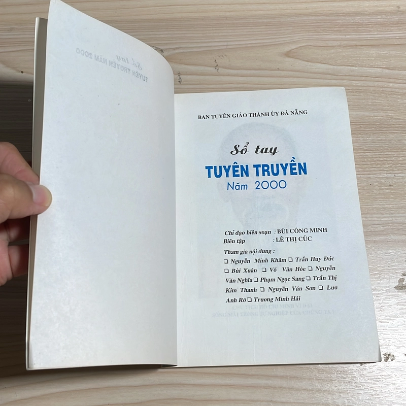 II Tựa sách: Sổ Tay Tuyên Truyền Năm 2000 - Ban Tuyên Giáo Thành Uỷ Đà Nẵng - 2000 548701