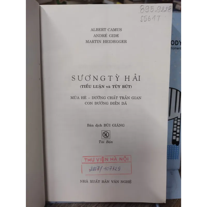 Sách: Sương Tỳ Hải - Tác giả: Bùi Giáng (A3) 598467