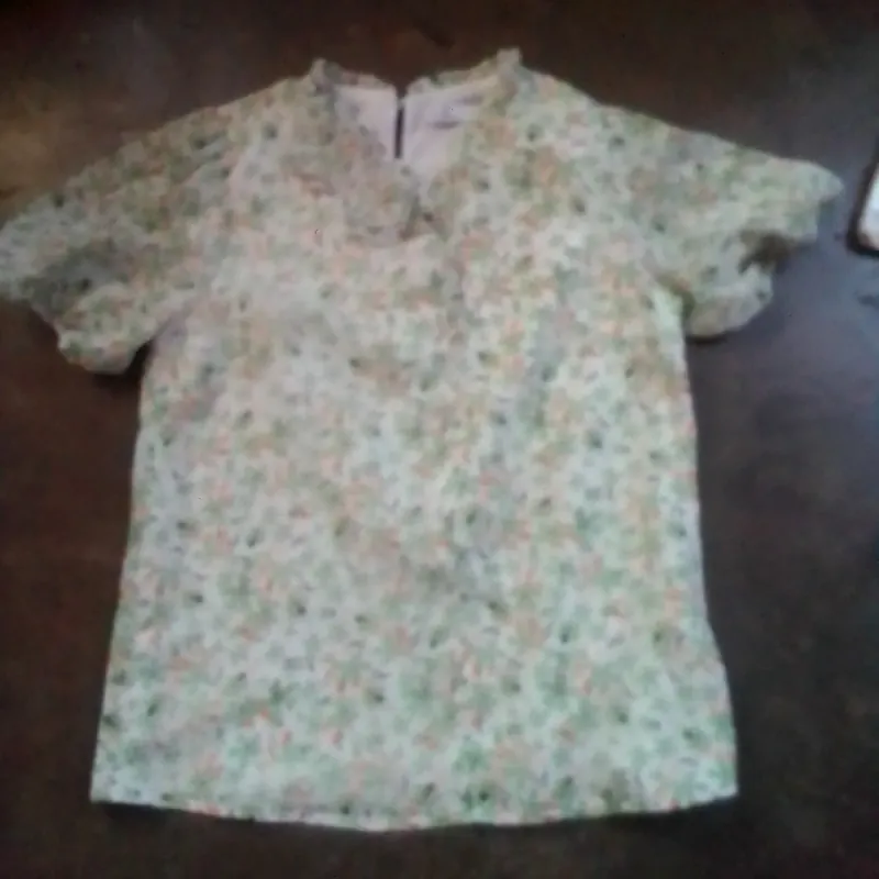 Áo kiểu voan size M màu xanh tay phồng Citimode 1013150