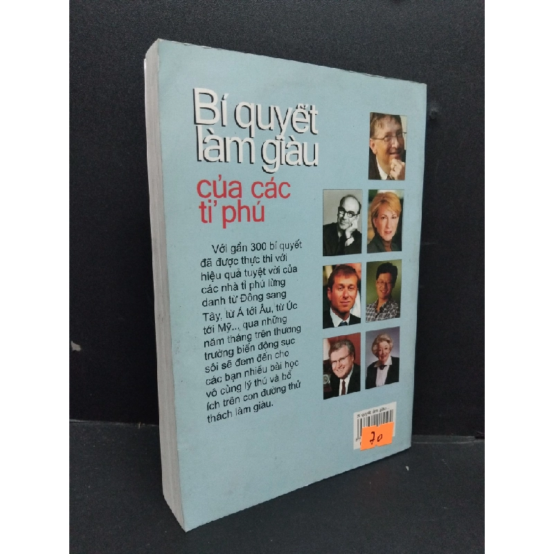 Bí quyết làm giàu của các tỉ phú mới 80% bẩn bìa, ố nhẹ 2006 HCM2410 Việt Phương, Nhất Tam MARKETING KINH DOANH 307757