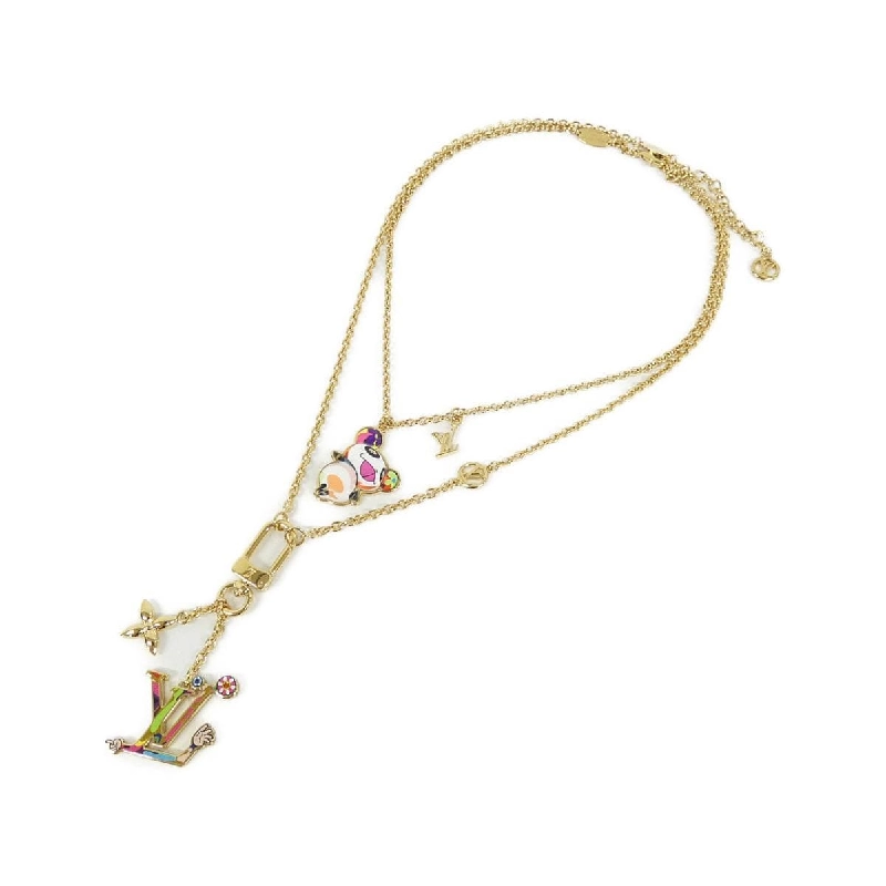 【Sản phẩm chưa sử dụng】Louis Vuitton Bộ 2 dây chuyền siêu phẳng M02499 624515