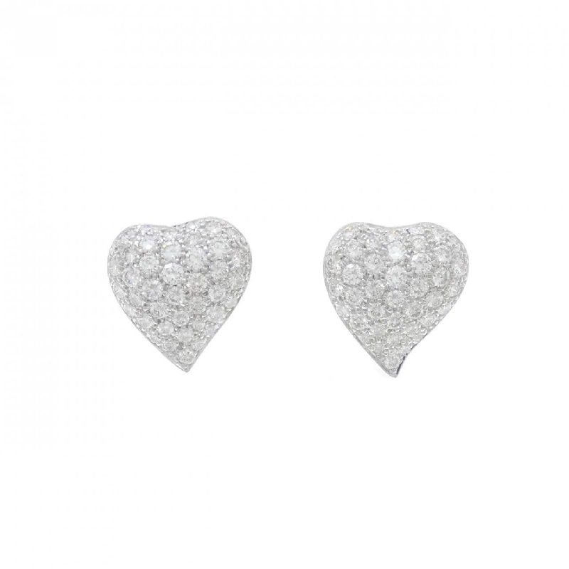 Bông tai kim cương pavé hình trái tim K18YG/K18WG 2.00CT - Hàng hiệu Chính hãng 865362