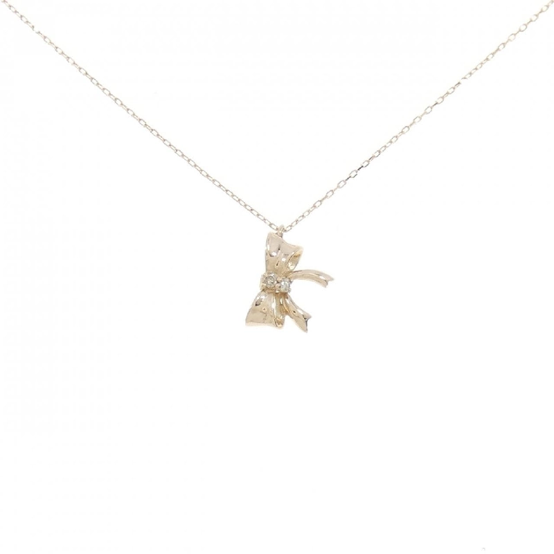 K18PG Nơ Dây Chuyền Kim Cương 0.02CT - Hàng hiệu Chính hãng 864354